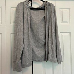 Women's Light Gray Zip-up Jacket